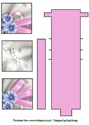 Flowers and Bows Waterfall Card