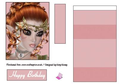 Fairy Eyes Easel Card in Auburn