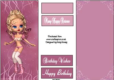 Belinda Fairy Dl Card Topper and Insert