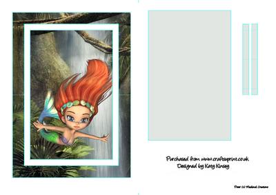 Ariel Mermaid Flip Card Sheet