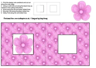 Blooming Lovely in Pink Square Foldback Card