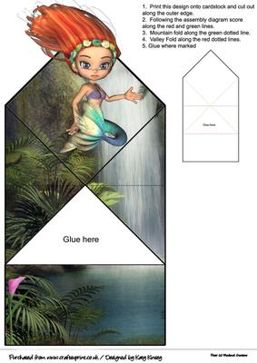 Ariel Mermaid Pop Up Spring Card