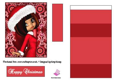 Little Miss Claus Easel Card
