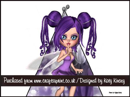 Pansy Fairy 3D Stand Up Pyramid Card Kit