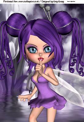 Pansy Fairy A4 Card Front