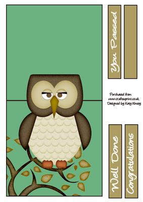 Cute Wise Owl Over the Edge Card