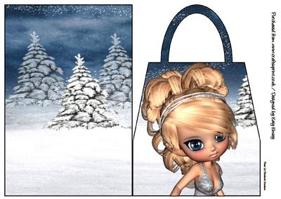 Chione Goddess of Snow Handbag Card