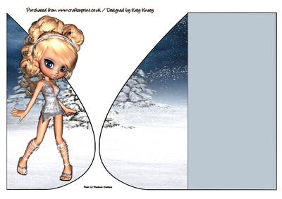 Chione Goddess of Snow Teardrop Card