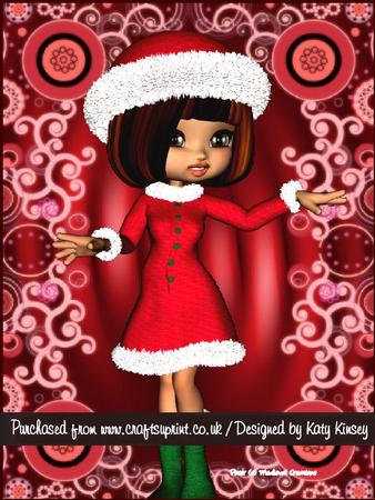 Little Miss Claus Christmas A5 Pyramage Card Kit