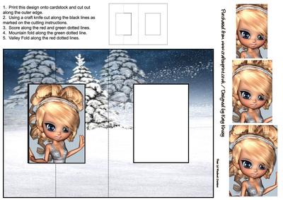 Chione Goddess of Snow Foldback Card with Simple Pyramage
