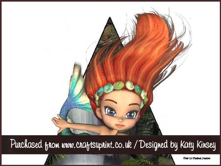Ariel Mermaid 3D Stand Up Pyramid Card Kit