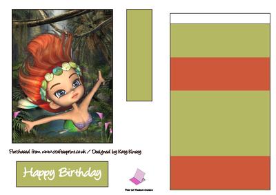 Ariel Mermaid Easel Card