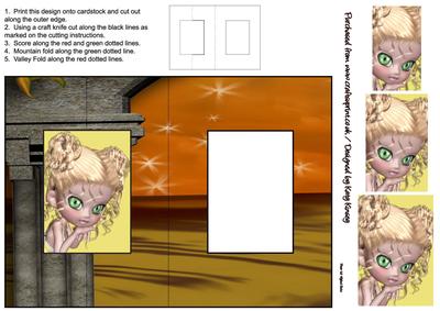 Hestia Goddess Foldback Card with Simple Pyramage
