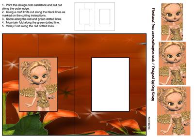 Goldie Fairy Foldback Card with Simple Pyramage