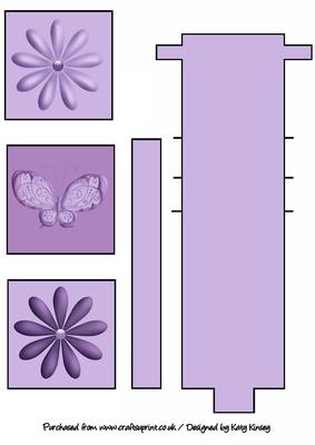 Purple Daisies and Butterfly Waterfall Sheet