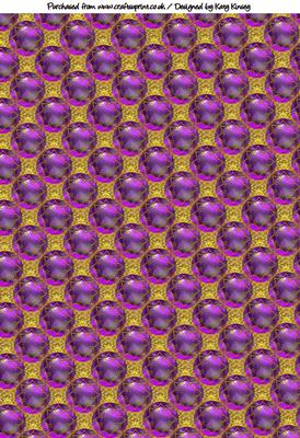 Gold and Purple Jewel Backing Paper