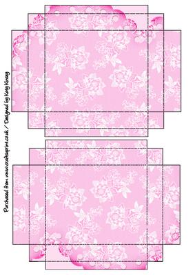 Pink Lace Gift Box with Lid