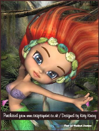 Ariel Mermaid A4 Pyramage Card Kit
