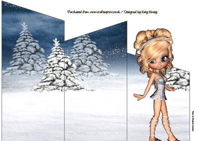 Chione Goddess of Snow Cascade Card