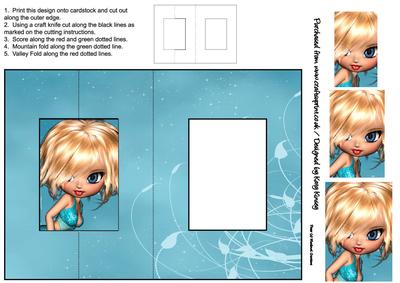 Ellen Foldback Card with Simple Pyramage