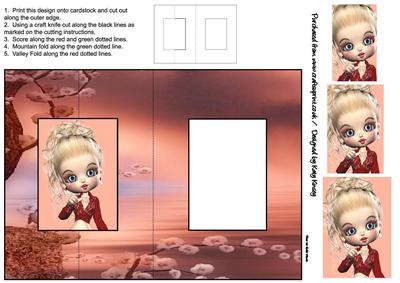 Delilah Foldback Card with Simple Pyramage