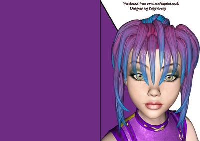 Express Yourself A5 Shaped Front Print and Fold Card