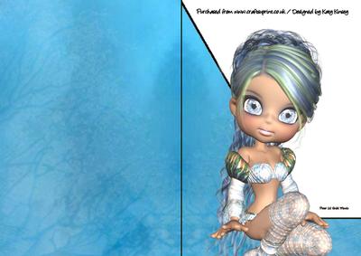 Evangeline Elf A5 Shaped Front Print and Fold Card