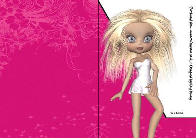 Emma A5 Shaped Front Print and Fold Card