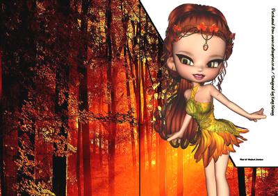 Demeter Goddess A5 Shaped Front Print and Fold Card