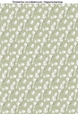 Lily of the Valley Floral Backing Paper