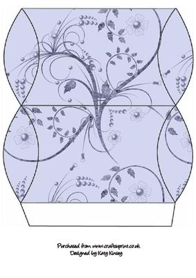 Blue Floral Explosion Pillow Gift Box