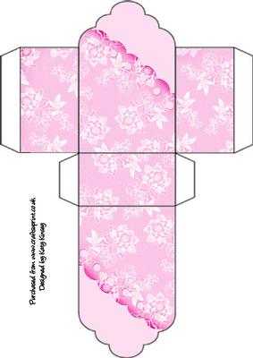 Pink Lace Tag Gift Box