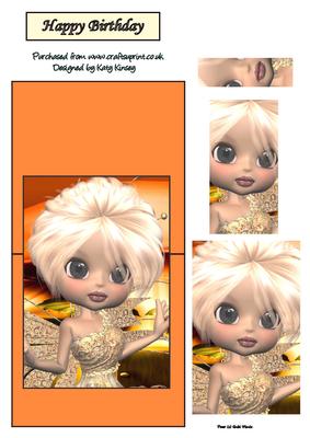 Mirabelle Fairy Over the Edge Card with Simple Pyramage
