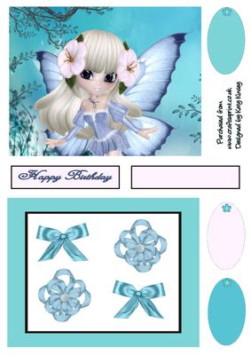 Petunia Fairy Shaker Card