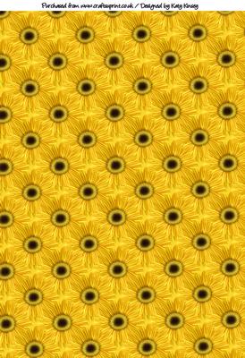 Floral Backing Paper Yellow Gerbera