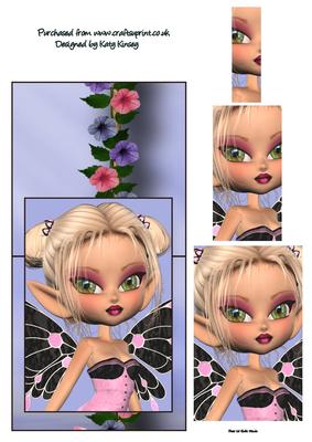 Hyacinth Fairy Over the Edge Card with Simple Pyramage