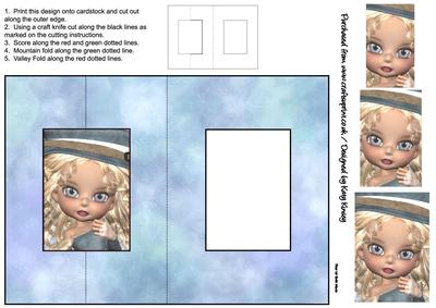 Portia Foldback Card with Simple Pyramage