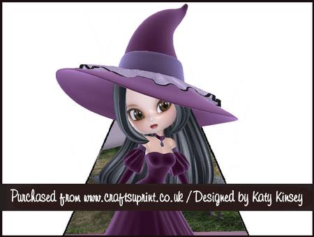 Velvet Witch 3D Stand Up Pyramid Card Kit in Brunette