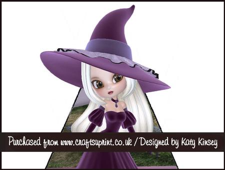 Velvet Witch 3D Stand Up Pyramid Card Kit in Blonde