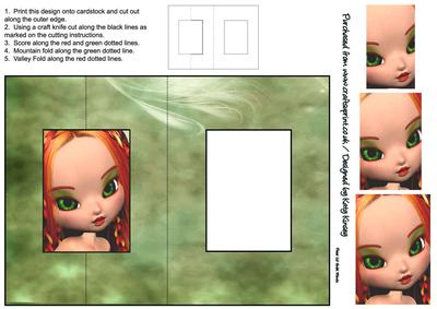 Colleen Foldback Card with Simple Pyramage