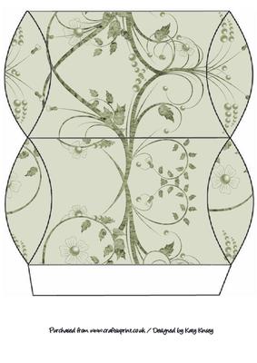 Green Floral Explosion Pillow Gift Box