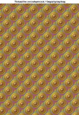Metallic Medallions Backing Paper in Gold and Purple