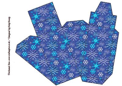 Just Snowflakes Christmas Cake Slice Gift Box