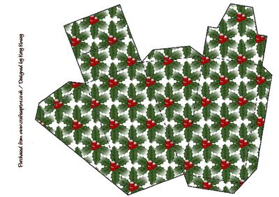 Just Holly Christmas Cake Slice Gift Box