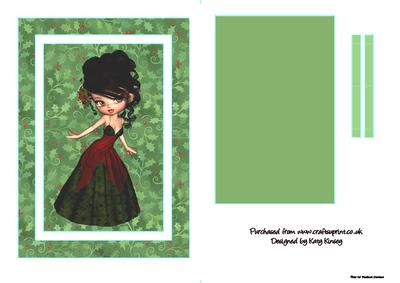 Princess Poinsettia Flip Card Sheet