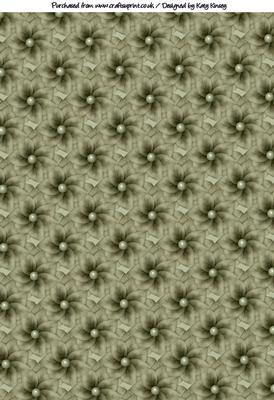 Floral Backing Paper in Green