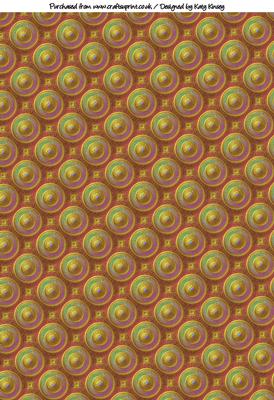 Metallic Medallions Backing Paper in Gold and Red