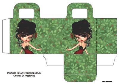 Princess Poinsettia Christmas Gift Bag
