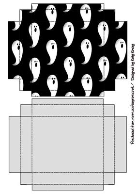 Halloween Ghosts Gift Box with Lid