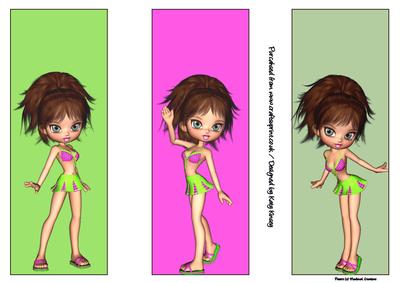 Jacqui Set of Three Bookmarks Toppers